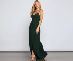 Ember Formal Stylish Wrap Mermaid Dress