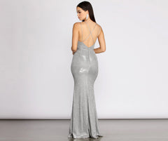Lenore Glitter Stylish Shine Mermaid Dress