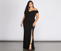 Plus Oriana Stylish Off-Shoulder Gown