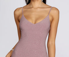 Glitter Wrap Stylish Knit Mini Dress