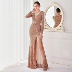 Ella Sequined Large Charming Split Mermaid Dress