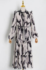 Ruffled Personalized Print Dress