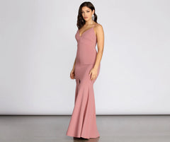 Alia Deep Stylish V Mermaid Dress