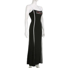 Stitch Contrast Square Neck Cami Maxi Dress - Final Sale
