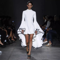 Large Lotus Leaf Sleeves Dress