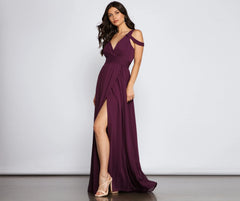 Tinsley Formal Stylish Chiffon Wrap Dress