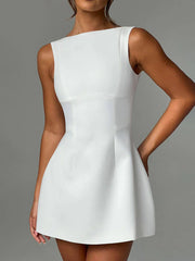 Backless Sleeveless Stylish Mini Dress