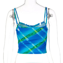 Print Ruched Cami Top