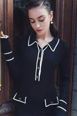 French Light Ruffled Knitted Dress