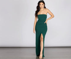 Tasha Strapless Stylish Crepe Dress