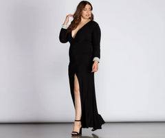 Plus Athena Formal Charming Asymmetrical Pearl Dress
