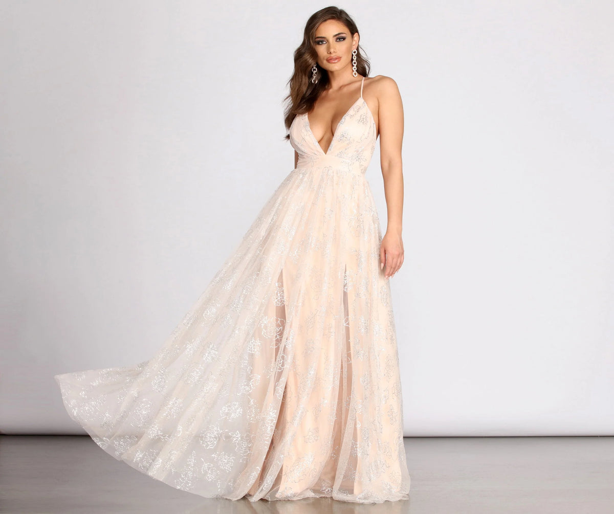 Piper Glitter Stylish A-Line Dress