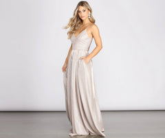 Jasmine Formal Stylish Glitter A-Line Dress