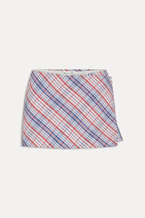 Sterling Cotton Mini Skort - Americana Plaid