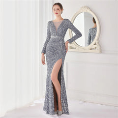 Ella Sequined Large Charming Split Mermaid Dress