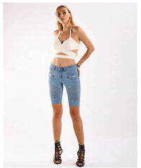 Elastic Force Light-Colored Jeans Pants