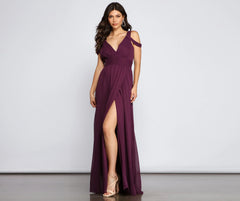 Tinsley Formal Stylish Chiffon Wrap Dress
