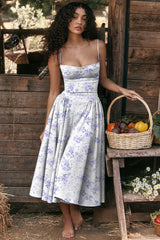 Edith Spaghetti Strap A-Line Loose Midi Dress