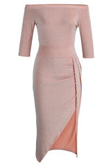 Cityhottie Wrap Hip Slit Collar Maxi Dresses(5 Colors)