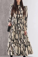 Ruffled Personalized Print Dress