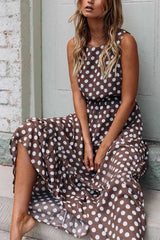 Cityhottie Polka Dot Round Neck Dress���5 Colors���