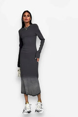 Long Sleeves Round Neck Pullover Dress