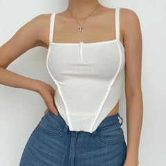 Solid Ribbed Stitch Cami Top