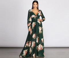 Irina Floral Stylish Chiffon A-Line Dress