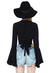 Tops Women Flare Sleeve Female