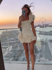 Sharon Flower Edge Mini Dress