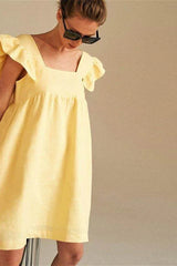 High Waist Ruffle Dress
