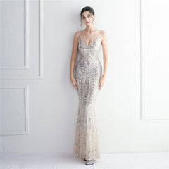 Taisia Formal Stylish Sequin Scroll Dress