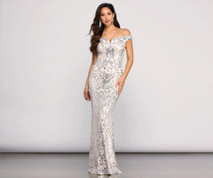 Janessa Formal Off Charming The Shoulder Dress