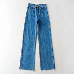 Spring Outfits Casual Fashion Straight Leg Women'S Jeans Denim Bottom Harajuku Boyfriend Long High Waist Baggy Jeans Fall Pants