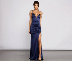 Carrieann Formal Stylish Satin Mermaid Dress