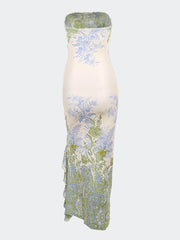 Floral Sexy Stylish Slit Maxi Dress
