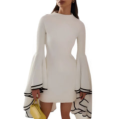 Large Lotus Leaf Sleeves Dress
