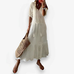 Commuter V-Neck Midi Dress