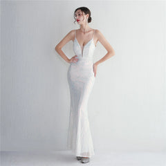 Liana Formal Sequin Charming Scroll Mermaid Dress