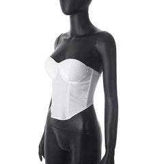 Solid Padded Corset Sweetheart Neck Backless Tube Top