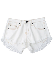 Trendy Cutoffs High Low Denim Shorts