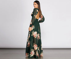 Irina Floral Stylish Chiffon A-Line Dress