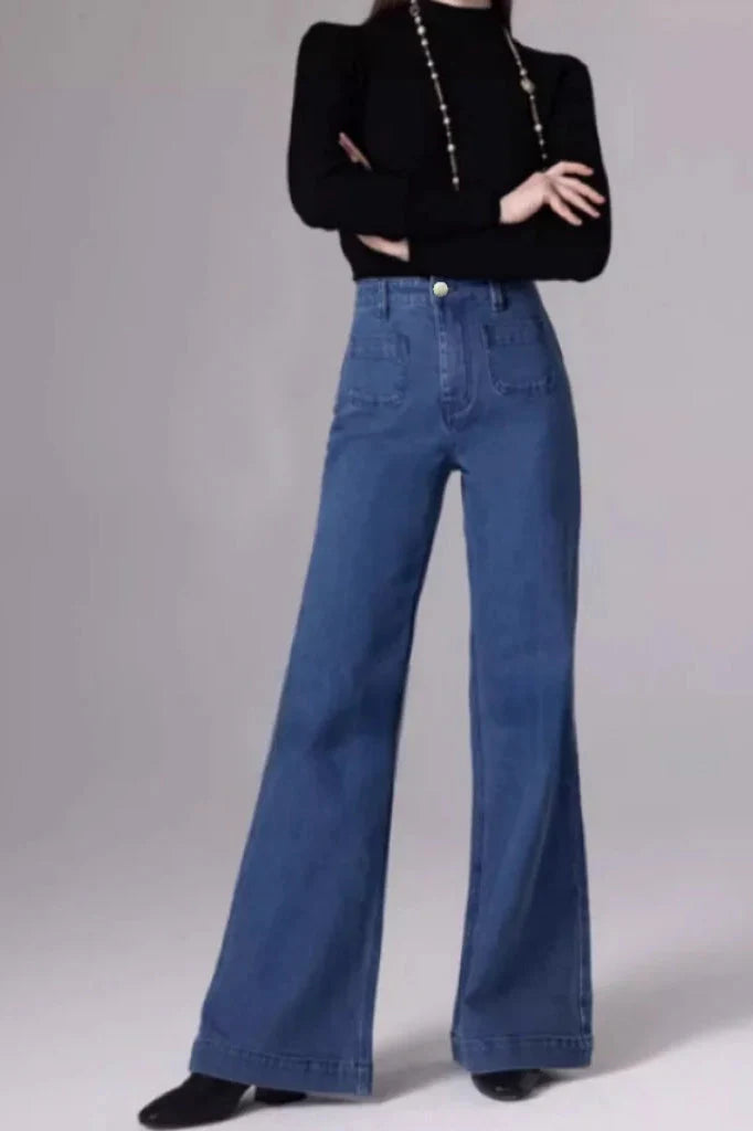 Flared Design Loose Fit Jeans