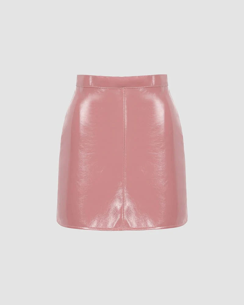 Plastic Gal Pu Skirt