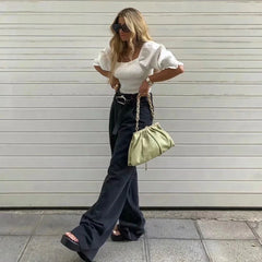 Spring Outfits Casual Fashion Straight Leg Women'S Jeans Denim Bottom Harajuku Boyfriend Long High Waist Baggy Jeans Fall Pants