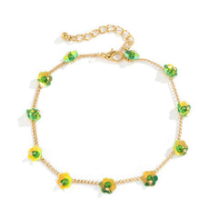 Flower Decor Chain Anklet