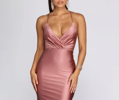 Jerry Cross Stylish Back Draped Gown