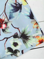 Fashion High Waisted Floral Shorts With Buttons