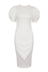 Tight High Waist Puff Sleeve Dress