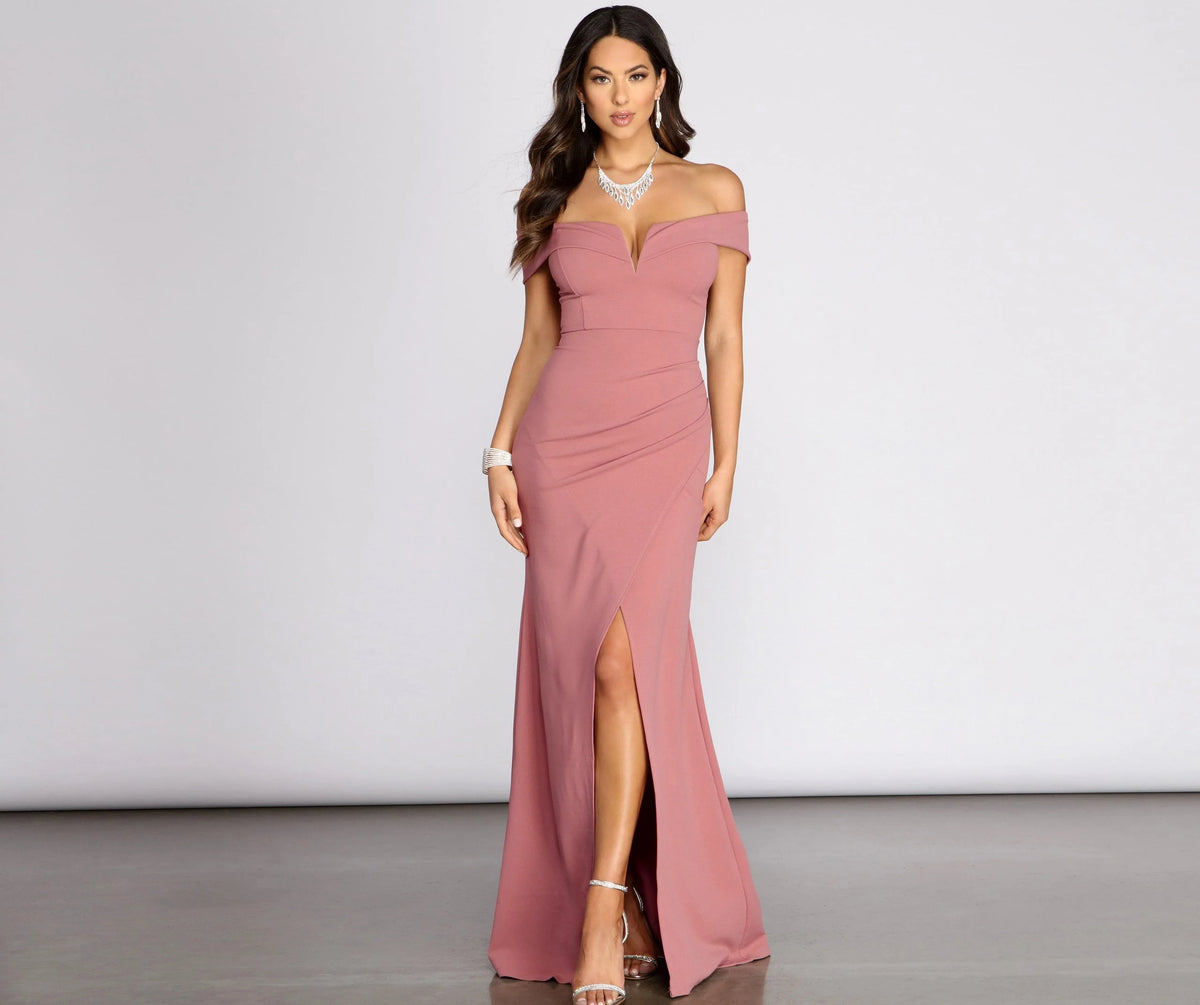 Everylynn Formal Stylish Wrap Mermaid Dress